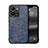 Coque Luxe Cuir Housse Etui DY1 pour Vivo Y35 4G Bleu