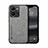 Coque Luxe Cuir Housse Etui DY1 pour Vivo Y35 4G Gris