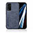 Coque Luxe Cuir Housse Etui DY3 pour Huawei Honor V40 5G Bleu