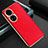 Coque Luxe Cuir Housse Etui GS3 pour Huawei P50 Rouge