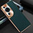 Coque Luxe Cuir Housse Etui GS3 pour Huawei P60 Art Vert