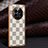 Coque Luxe Cuir Housse Etui JB4 pour Huawei Mate 50E Blanc