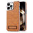 Coque Luxe Cuir Housse Etui JD1 pour Apple iPhone 14 Pro Max Marron