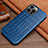 Coque Luxe Cuir Housse Etui L01 pour Apple iPhone 16 Pro Max Bleu