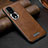 Coque Luxe Cuir Housse Etui LD1 pour Huawei Honor 80 5G Marron