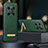 Coque Luxe Cuir Housse Etui LD1 pour Huawei Mate 40 Pro Vert