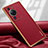 Coque Luxe Cuir Housse Etui LD1 pour Huawei P60 Rouge