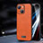 Coque Luxe Cuir Housse Etui LD2 pour Apple iPhone 13 Orange