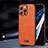 Coque Luxe Cuir Housse Etui LD2 pour Apple iPhone 13 Pro Orange