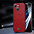 Coque Luxe Cuir Housse Etui LD2 pour Apple iPhone 13 Rouge