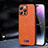 Coque Luxe Cuir Housse Etui LD2 pour Apple iPhone 15 Pro Max Orange