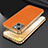 Coque Luxe Cuir Housse Etui LD3 pour Apple iPhone 14 Orange