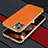 Coque Luxe Cuir Housse Etui LD3 pour Apple iPhone 16 Pro Orange