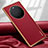 Coque Luxe Cuir Housse Etui LD4 pour Huawei Mate 60 Pro Rouge