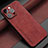 Coque Luxe Cuir Housse Etui LS1 pour Apple iPhone 16 Pro Rouge