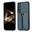 Coque Luxe Cuir Housse Etui M02T pour Samsung Galaxy S24 5G Bleu