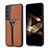 Coque Luxe Cuir Housse Etui M02T pour Samsung Galaxy S24 5G Petit