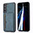 Coque Luxe Cuir Housse Etui M03T pour Samsung Galaxy S21 5G Bleu