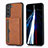 Coque Luxe Cuir Housse Etui M03T pour Samsung Galaxy S21 5G Petit