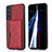 Coque Luxe Cuir Housse Etui M03T pour Samsung Galaxy S21 5G Rouge