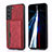 Coque Luxe Cuir Housse Etui M03T pour Samsung Galaxy S21 Plus 5G Rouge