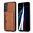 Coque Luxe Cuir Housse Etui M03T pour Samsung Galaxy S22 Plus 5G Petit