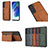 Coque Luxe Cuir Housse Etui M04T pour Samsung Galaxy S21 FE 5G Petit