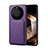 Coque Luxe Cuir Housse Etui MT3 pour Huawei Mate 60 Violet