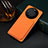 Coque Luxe Cuir Housse Etui MT4 pour Huawei Mate 60 Pro Orange