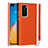 Coque Luxe Cuir Housse Etui N01 pour Huawei P40 Orange