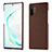 Coque Luxe Cuir Housse Etui P01 pour Samsung Galaxy Note 10 Plus 5G Marron