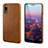 Coque Luxe Cuir Housse Etui P03 pour Huawei P20 Marron