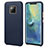 Coque Luxe Cuir Housse Etui P04 pour Huawei Mate 20 Pro Bleu