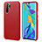 Coque Luxe Cuir Housse Etui P04 pour Huawei P30 Pro New Edition Rouge