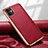 Coque Luxe Cuir Housse Etui pour Apple iPhone 12 Mini Rouge