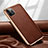 Coque Luxe Cuir Housse Etui pour Apple iPhone 12 Pro Marron