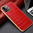 Coque Luxe Cuir Housse Etui pour Apple iPhone 13 Mini Rouge