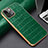 Coque Luxe Cuir Housse Etui pour Apple iPhone 13 Mini Vert