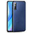 Coque Luxe Cuir Housse Etui pour Huawei P smart S Bleu