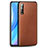 Coque Luxe Cuir Housse Etui pour Huawei Y8p Marron