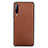 Coque Luxe Cuir Housse Etui pour Huawei Y9s Marron