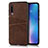 Coque Luxe Cuir Housse Etui pour Xiaomi Mi A3 Lite Marron