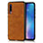 Coque Luxe Cuir Housse Etui pour Xiaomi Mi A3 Lite Orange