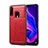 Coque Luxe Cuir Housse Etui R01 pour Huawei Nova 4e Rouge