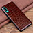 Coque Luxe Cuir Housse Etui R01 pour Huawei P30 Marron