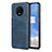 Coque Luxe Cuir Housse Etui R01 pour OnePlus 7T Bleu