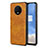 Coque Luxe Cuir Housse Etui R01 pour OnePlus 7T Orange