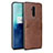 Coque Luxe Cuir Housse Etui R01 pour OnePlus 7T Pro Marron