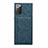 Coque Luxe Cuir Housse Etui R01 pour Samsung Galaxy Note 20 5G Bleu