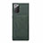 Coque Luxe Cuir Housse Etui R01 pour Samsung Galaxy Note 20 5G Vert